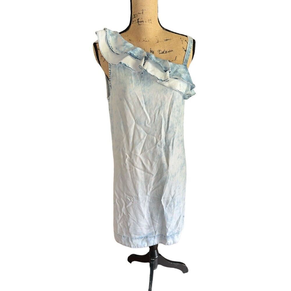 Anthropologie Holding Horses Acid Wash Denim‎ Style Cowgirl Dress Size XS